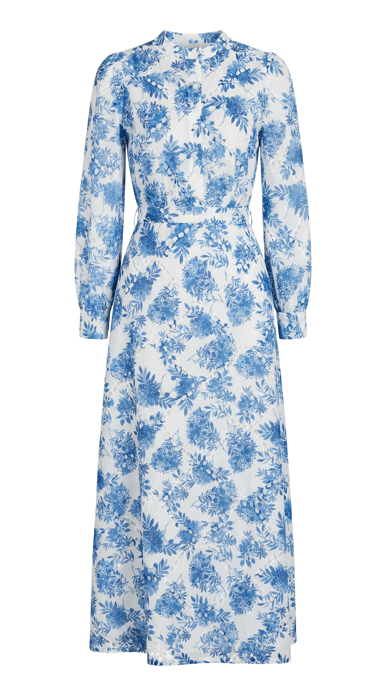 Delft Eyelet Maxi dress